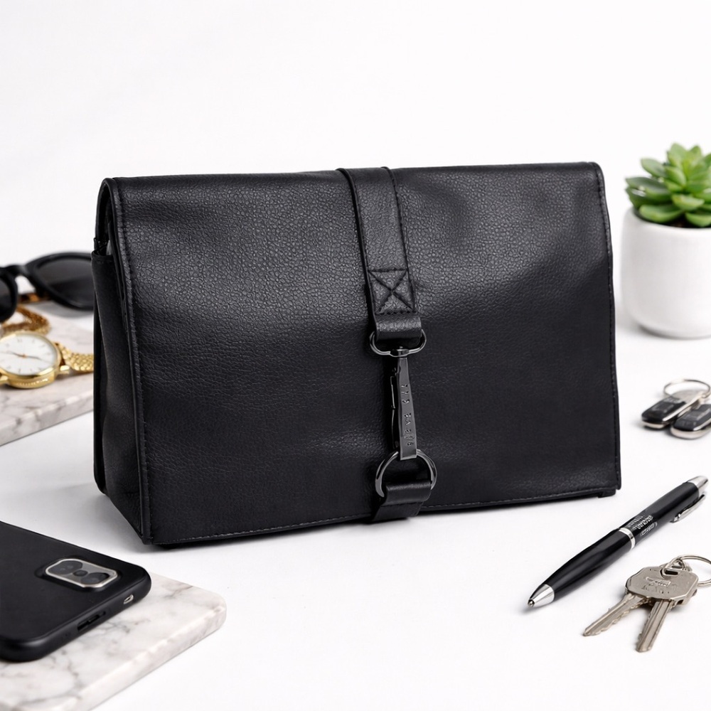 Ted Baker Cabaleo Cable Wallet Black Designer Clip Travel Organizer Case Bag